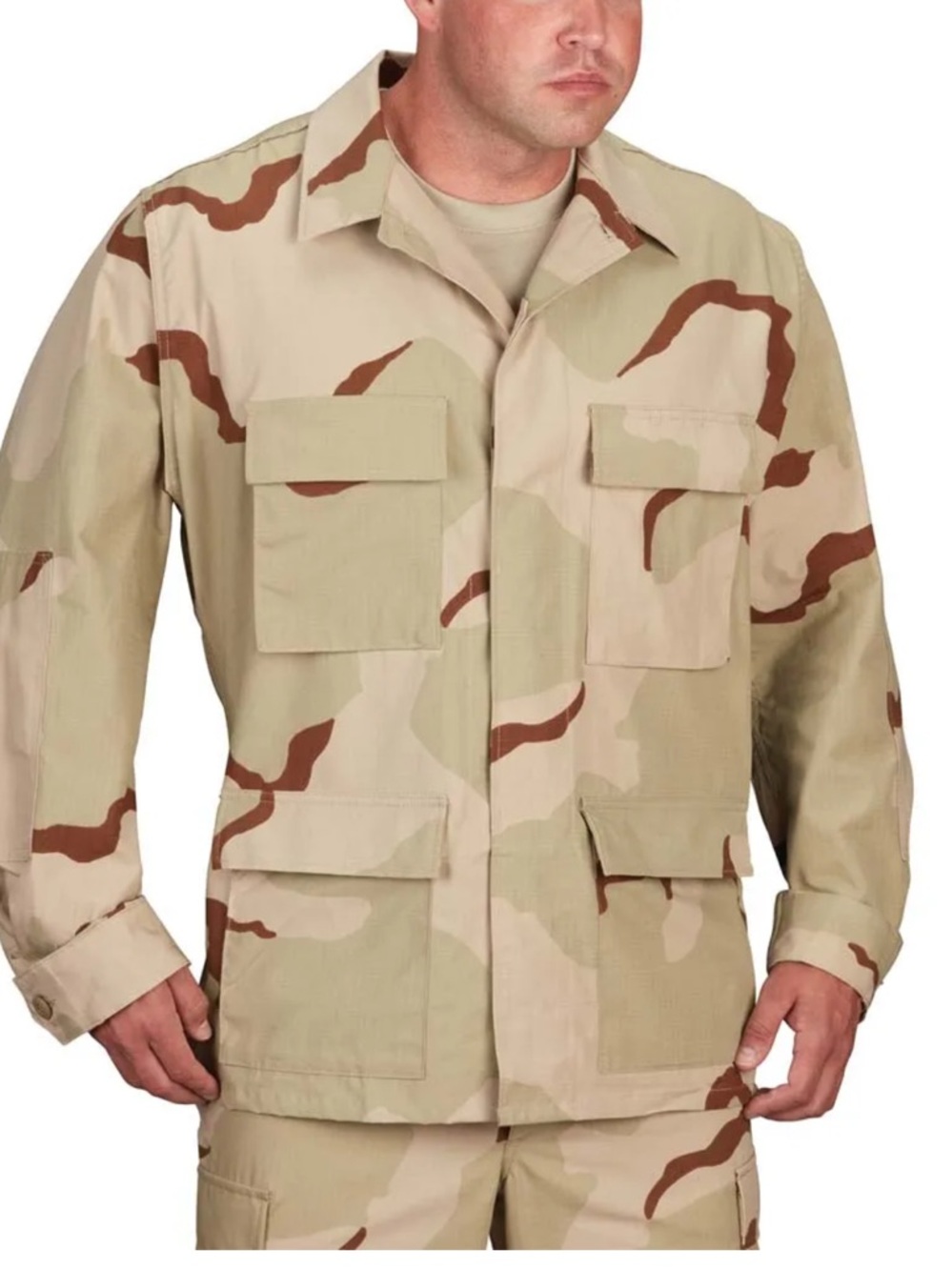 US Military Desert Camo BDU Field Jacket Med‎ Regular Army Combat Coat Tactical